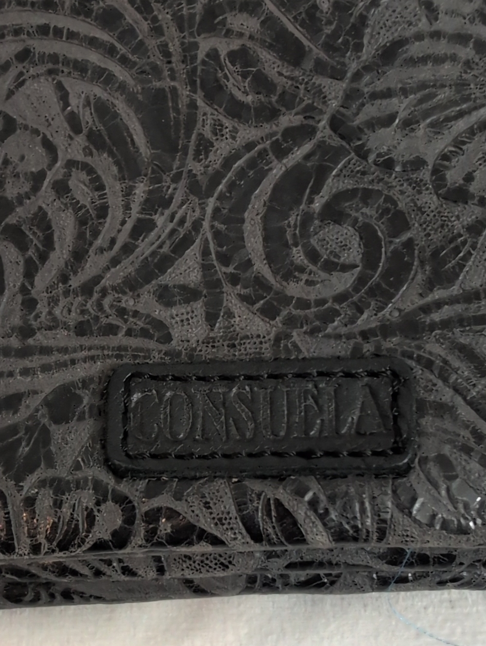 Consuela Women's Steely Uptown Leather Crossbody Bag Black And Sparkly - Picture 2 of 12